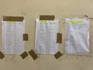 Ana Cristina Mancio Lima lista na parede