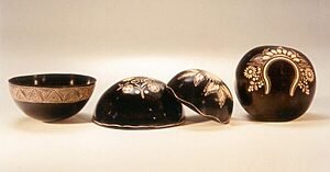 As cuias pintadas de Santarém, no Estado do Pará, geralmente usadas para tomar tacacá ou açaí (os índios as utilizam