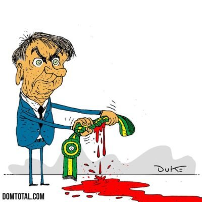 CAETANO VELOSO: BOLSONARO É "CONFUSO E INCOMPETENTE" 2 Bolsonaro charge Duke Dom Total