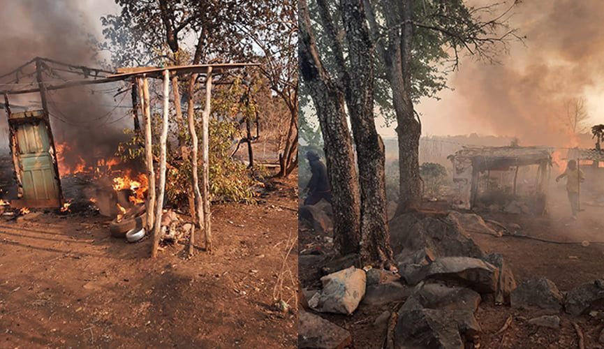 Cerrado: incêndio destrói assentamento do MST em Goiás