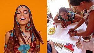 ANITTA USA FIGURINO FEITO POR ARTESÃS INDIGENAS