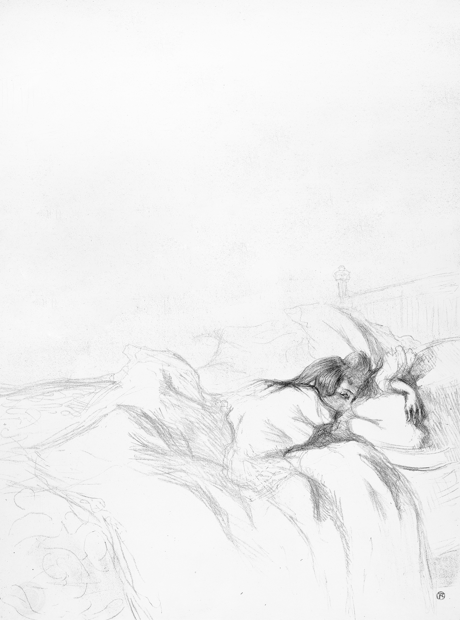 CURA DE SONO 1 Toulouse Lautrec Woman in Bed—Waking plate three from Elles 1927.973 1