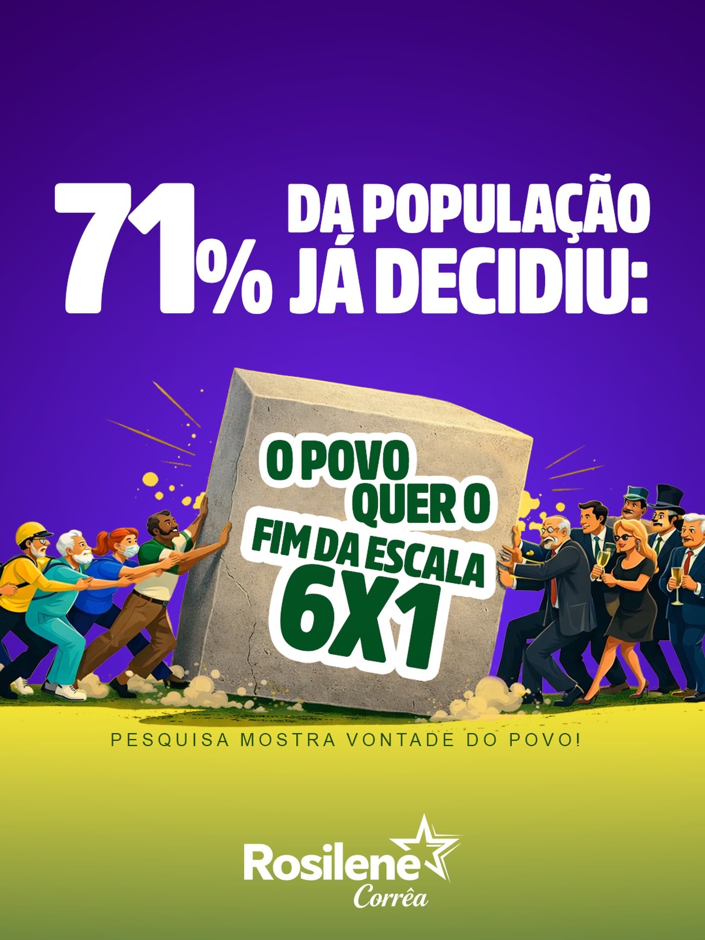 71% DOS BRASILEIROS REJEITAM A ESCALA 6X1, APONTA DATAFOLHA